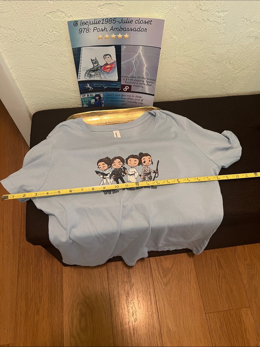#2234**Light Blue 'We Rebel' Graphic Tee - Picture 4 of 13